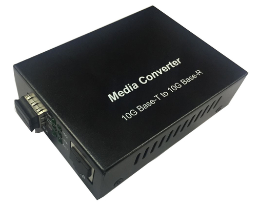 1000M 2.5G 5G 10G RJ45 SFP+ เครื่องแปลงสื่อ 12VDC ความเร็วการตรวจจับอัตโนมัติ