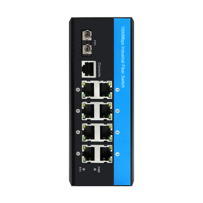 8 ท่าทาง ERPS L2+ Managed Switch Industrial Gigabit Ethernet ST ท่าทางไฟเบอร์ SM/MM
