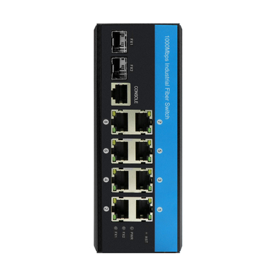 อีเธอร์เน็ตที่มีการจัดการอุตสาหกรรม Gigabit SFP Switch ตัวเชื่อมต่อ LC 8 พอร์ต 10/100/1000base-T